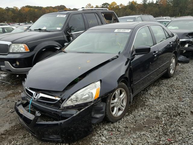 1HGCM56827A146336 - 2007 HONDA ACCORD EX BLACK photo 2