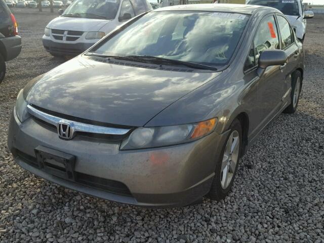 2HGFA16838H514606 - 2008 HONDA CIVIC EX GRAY photo 2