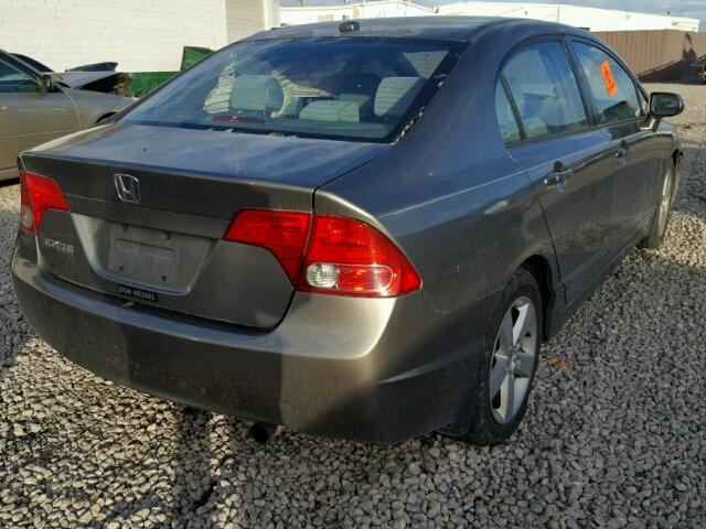 2HGFA16838H514606 - 2008 HONDA CIVIC EX GRAY photo 4