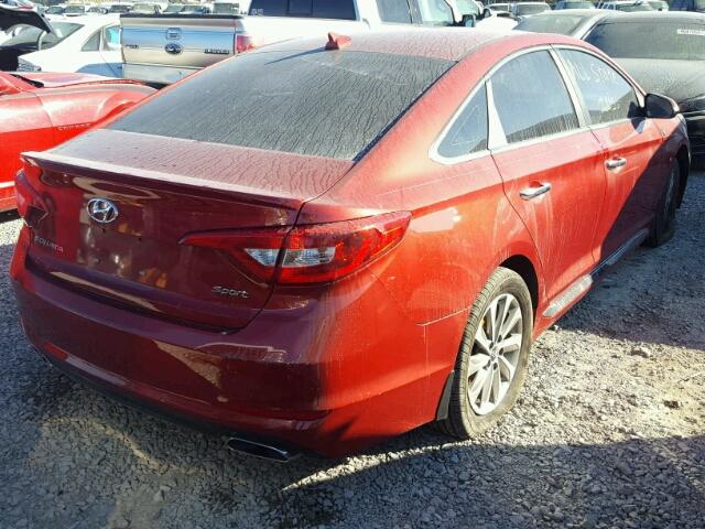 5NPE34AF9HH580483 - 2017 HYUNDAI SONATA SPO RED photo 4