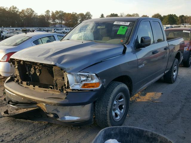 1D7RB1GK3AS246003 - 2010 DODGE RAM 1500 GRAY photo 2