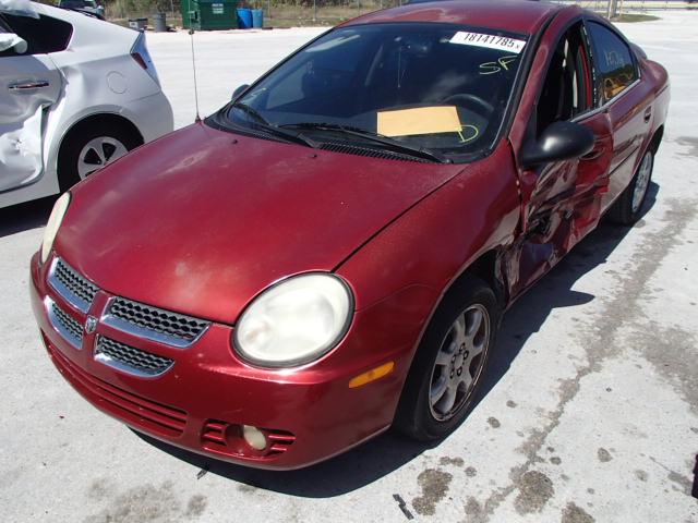 1B3ES56CX4D587726 - 2004 DODGE NEON SXT MAROON photo 2