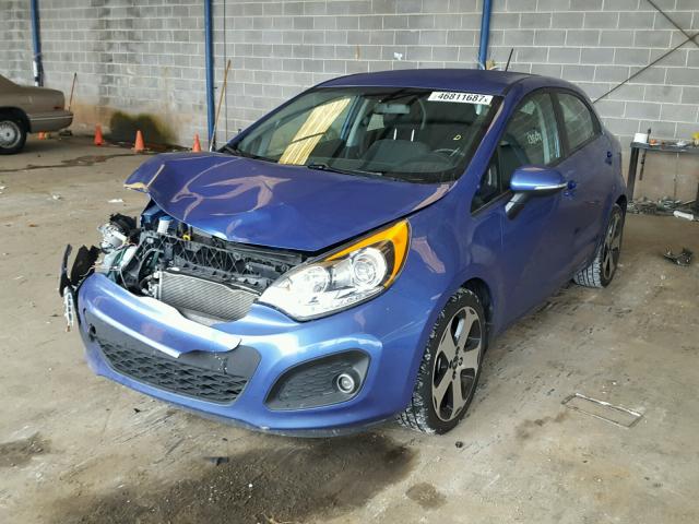 KNADN5A39D6135020 - 2013 KIA RIO EX BLUE photo 2