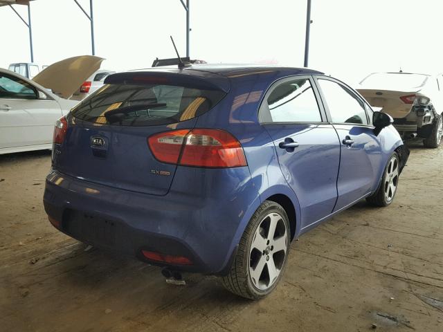 KNADN5A39D6135020 - 2013 KIA RIO EX BLUE photo 4