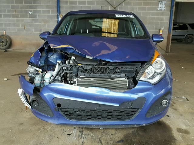 KNADN5A39D6135020 - 2013 KIA RIO EX BLUE photo 9