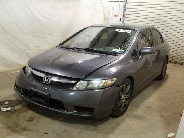 2HGFA1F58AH500244 - 2010 HONDA CIVIC LX GRAY photo 2