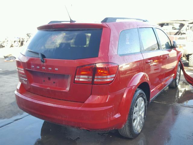 3C4PDCAB6HT676925 - 2017 DODGE JOURNEY SE RED photo 4