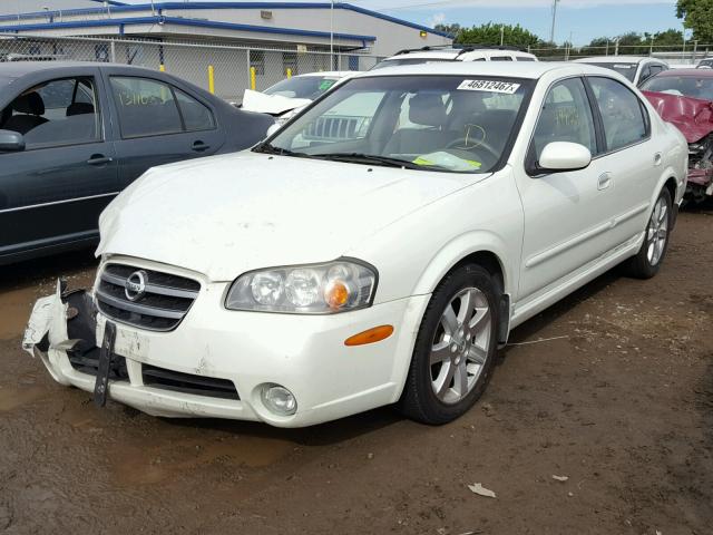 JN1DA31A63T435098 - 2003 NISSAN MAXIMA GLE WHITE photo 2