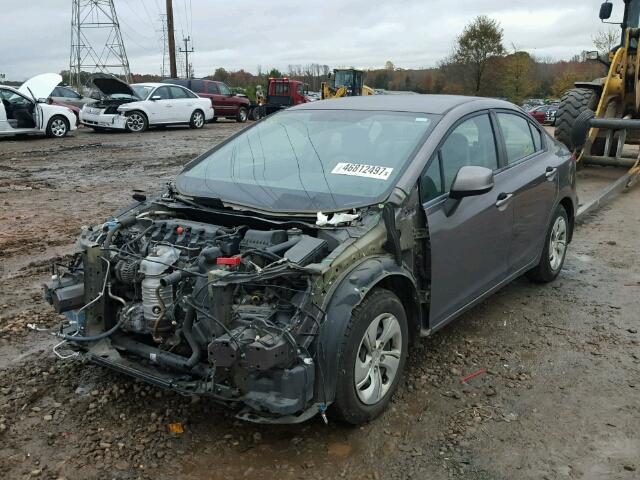 2HGFB2F58DH547328 - 2013 HONDA CIVIC LX BROWN photo 2