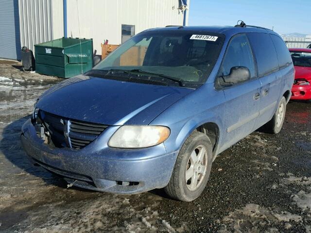 1D4GP24R97B178117 - 2007 DODGE GRAND CARA BLUE photo 2