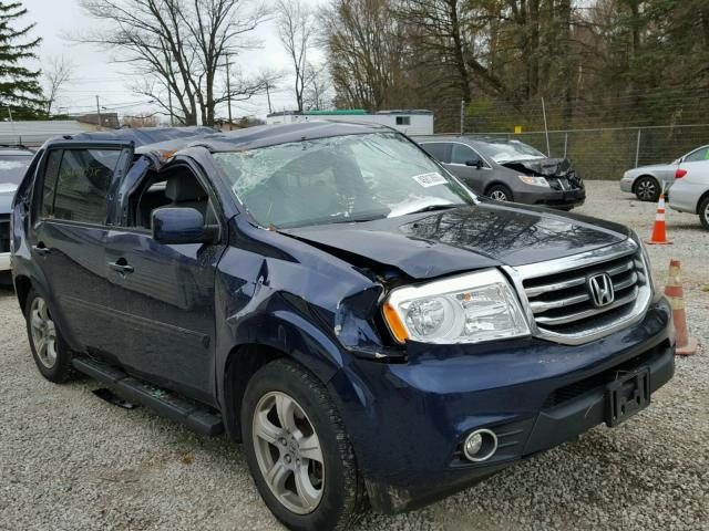 5FNYF4H47EB019864 - 2014 HONDA PILOT EX BLUE photo 1