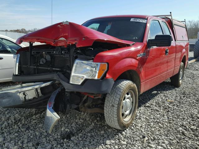 1FTEX1C87AFA70635 - 2010 FORD F150 SUPER RED photo 2