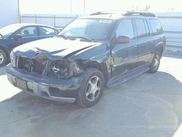 1GNET16P846102857 - 2004 CHEVROLET TRAILBLAZE GREEN photo 2