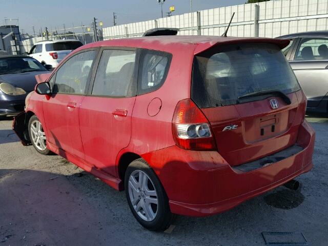 JHMGD37617S032287 - 2007 HONDA FIT S 红色 照片 3