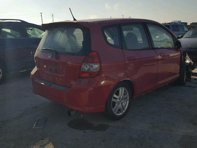 JHMGD37617S032287 - 2007 HONDA FIT S 红色 照片 4