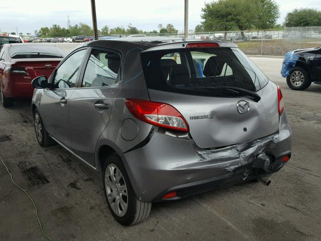 JM1DE1HY2B0104107 - 2011 MAZDA MAZDA2 SILVER photo 3