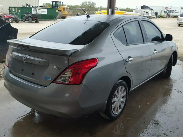 3N1CN7AP5EL840131 - 2014 NISSAN VERSA S SILVER photo 4