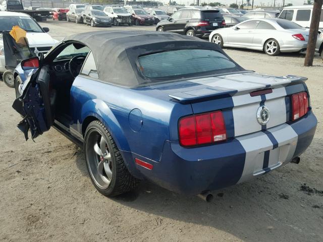 1ZVFT84N975196522 - 2007 FORD MUSTANG BLUE photo 3