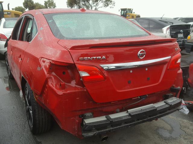 3N1AB7AP2GY224747 - 2016 NISSAN SENTRA S RED photo 3