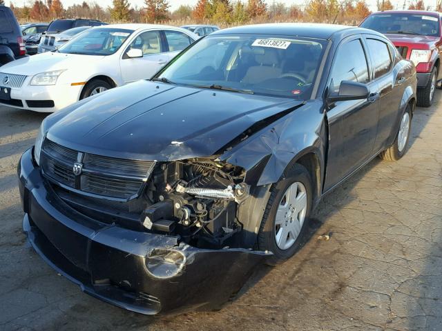 1B3LC46BX9N551834 - 2009 DODGE AVENGER BLACK photo 2