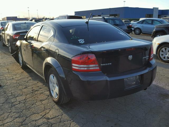 1B3LC46BX9N551834 - 2009 DODGE AVENGER BLACK photo 3