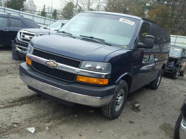 1GCWGFCA0D1169559 - 2013 CHEVROLET EXPRESS G2 BLUE photo 2