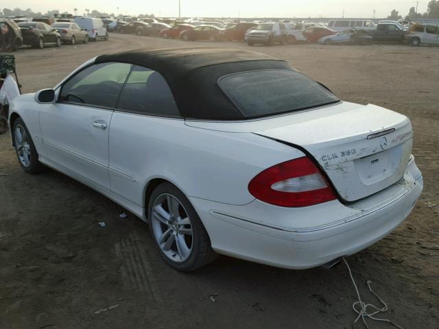 WDBTK56J86F167862 - 2006 MERCEDES-BENZ CLK 350 WHITE photo 3