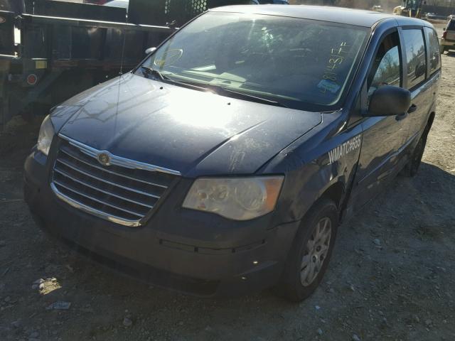 2A8HR44H78R603330 - 2008 CHRYSLER TOWN & COU BLUE photo 2