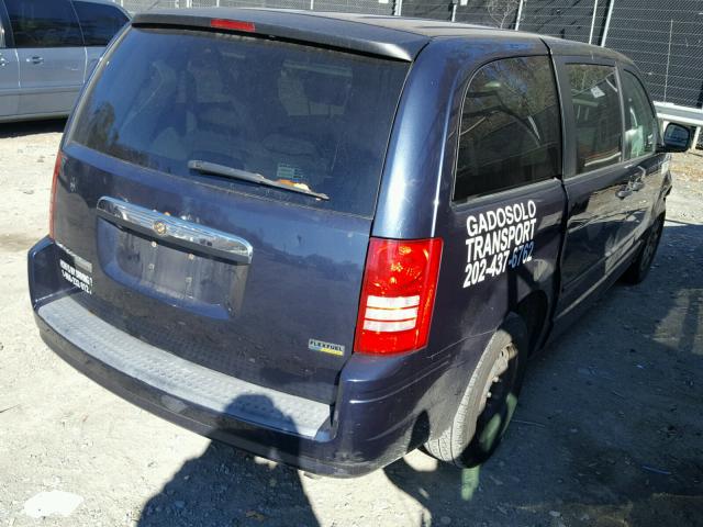 2A8HR44H78R603330 - 2008 CHRYSLER TOWN & COU BLUE photo 4