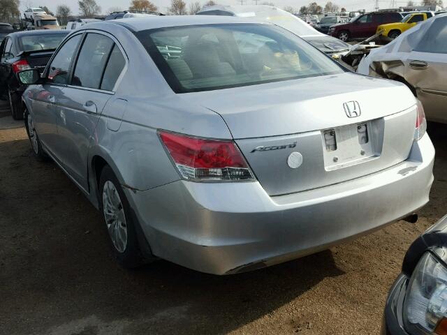 1HGCP2F32AA125956 - 2010 HONDA ACCORD LX SILVER photo 3