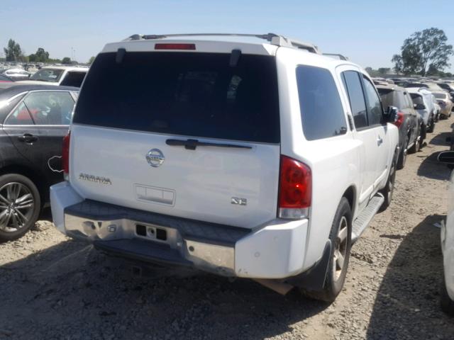 5N1AA08A95N736083 - 2005 NISSAN ARMADA SE WHITE photo 4