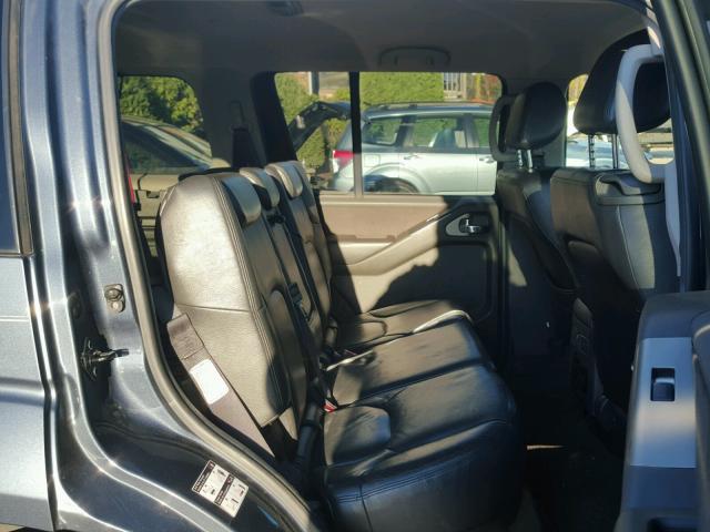 5N1AR18W06C618169 - 2006 NISSAN PATHFINDER CHARCOAL photo 6