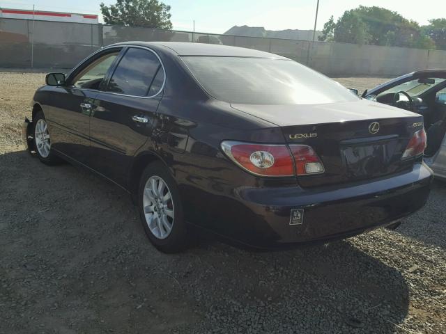 JTHBA30GX40003058 - 2004 LEXUS ES 330 MAROON photo 3