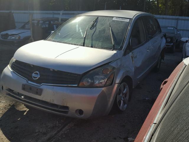 5N1BV28U98N110018 - 2008 NISSAN QUEST S SILVER photo 2