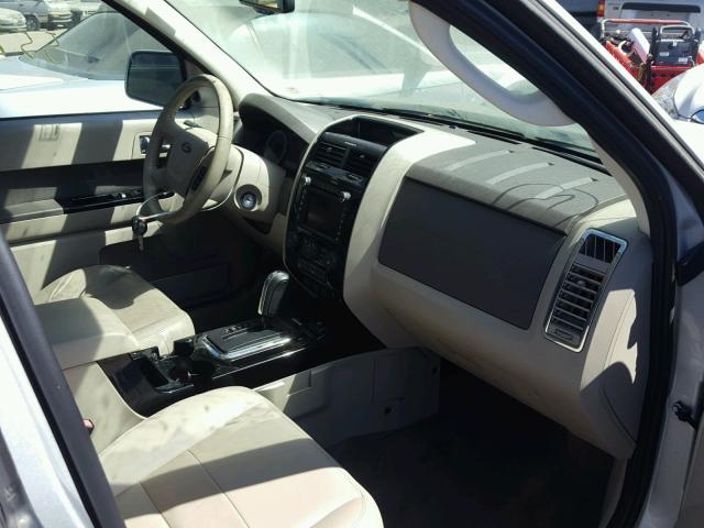 1FMCU49389KB10524 - 2009 FORD ESCAPE HYB SILVER photo 5