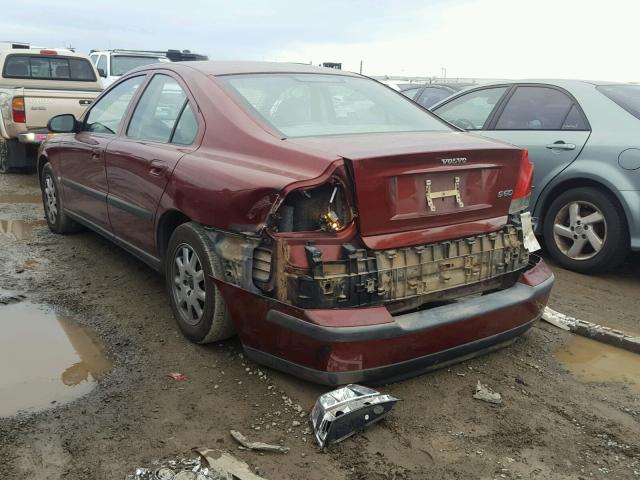 YV1RS61R812090581 - 2001 VOLVO S60 BURGUNDY photo 3