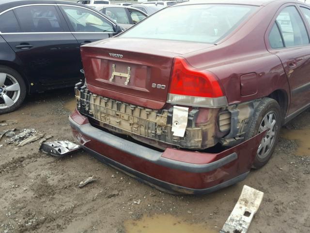 YV1RS61R812090581 - 2001 VOLVO S60 BURGUNDY photo 9