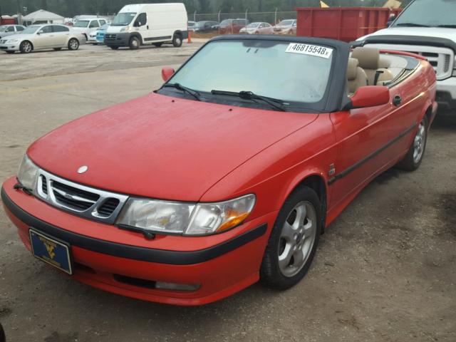 YS3DF78K717017250 - 2001 SAAB 9-3 SE RED photo 2