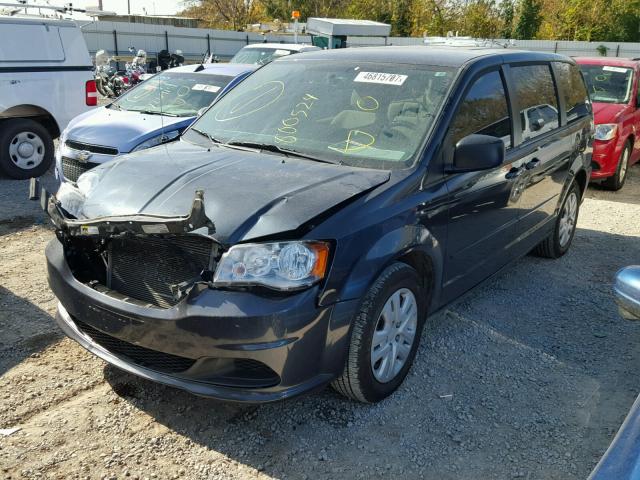 2C4RDGBG8DR800524 - 2013 DODGE GRAND CARA BLUE photo 2