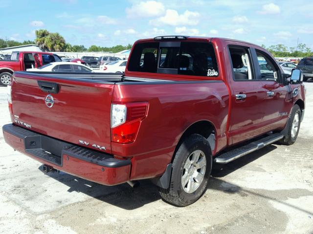 1N6AA1E52HN568502 - 2017 NISSAN TITAN SV RED photo 4