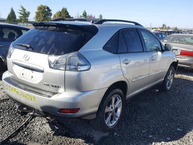 JTJHW31U772015871 - 2007 LEXUS RX 400H SILVER photo 4