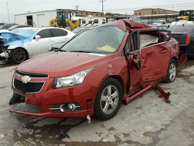 1G1PC5SB4E7454907 - 2014 CHEVROLET CRUZE LT RED photo 2