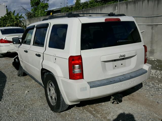 1J8FT28017D370676 - 2007 JEEP PATRIOT SP WHITE photo 3