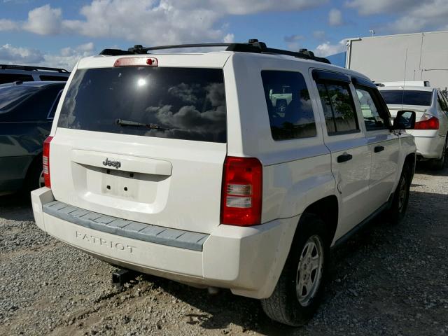 1J8FT28017D370676 - 2007 JEEP PATRIOT SP WHITE photo 4