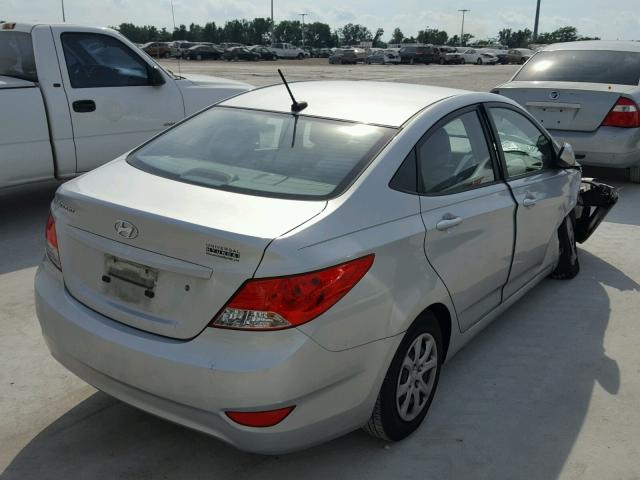 KMHCT4AE9CU188368 - 2012 HYUNDAI ACCENT GLS SILVER photo 4