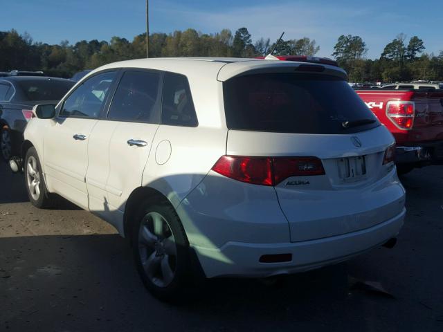 5J8TB18597A008164 - 2007 ACURA RDX TECHNO WHITE photo 3