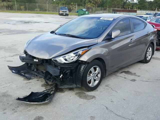 5NPDH4AE2EH546241 - 2014 HYUNDAI ELANTRA SE TAN photo 2