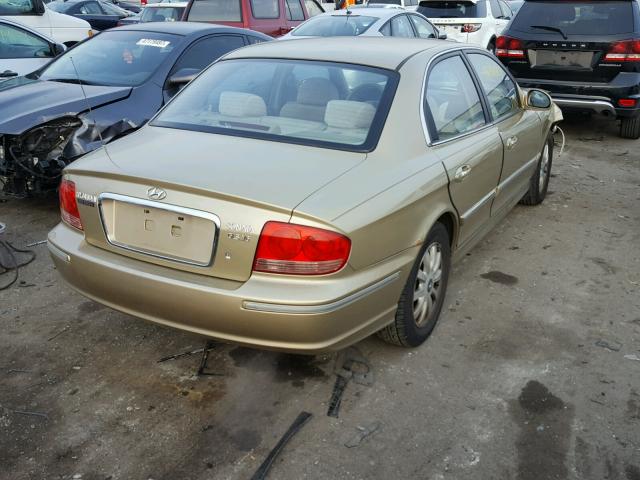 KMHWF35H92A532171 - 2002 HYUNDAI SONATA GLS GOLD photo 4