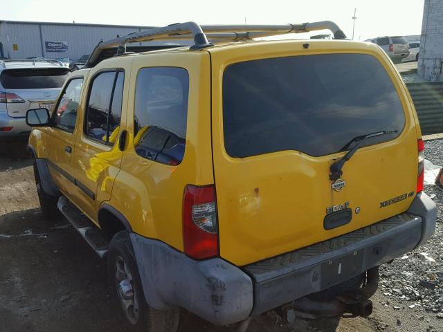 5N1ED28Y9YC529694 - 2000 NISSAN XTERRA XE YELLOW photo 3