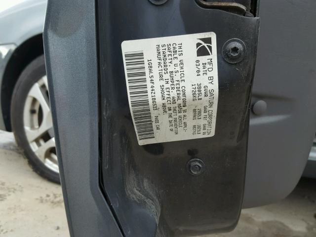 1G8AL54F44Z186533 - 2004 SATURN ION LEVEL 灰色 照片 10